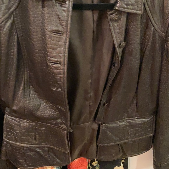 Vintage genuine leather brown leather jacket - Picture 1 of 7